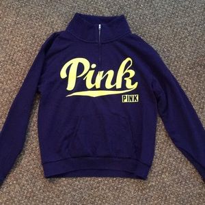 PINK half-zip sweatshirt
